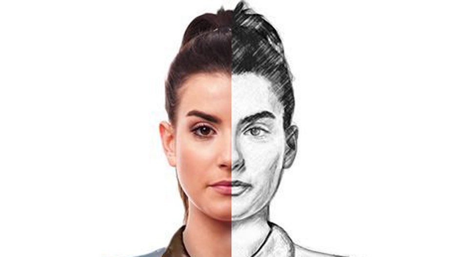 960x527 Create A Pencil Drawing From A Photo In Photoshop - Photoshop Drawing Effect