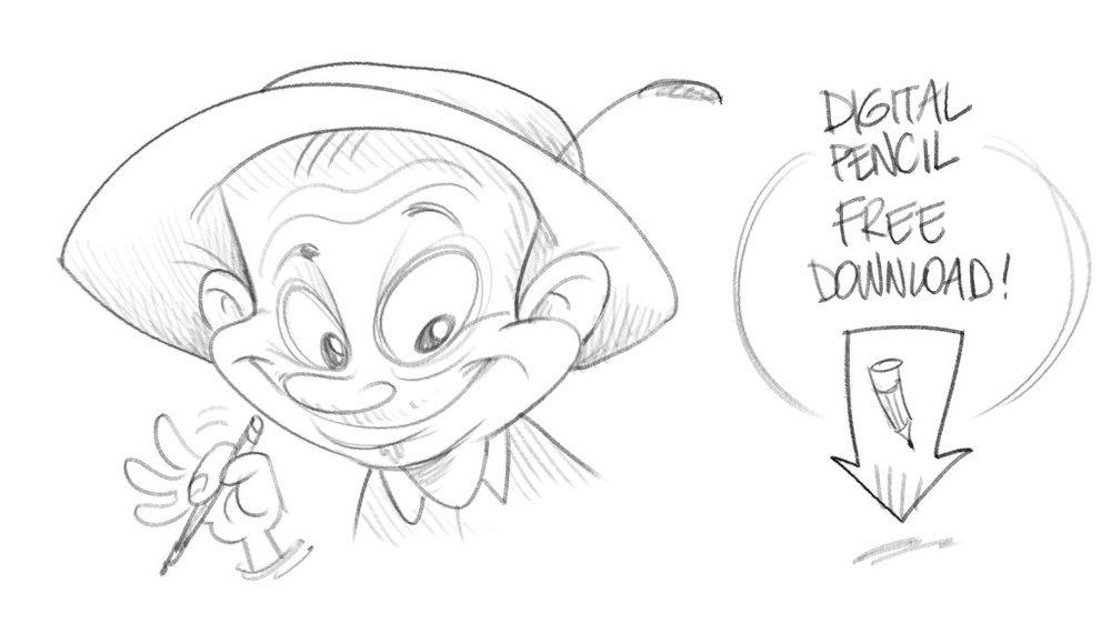 1000x562 Free Download! Digital Pencil For Photoshop - Photoshop Drawing Free Download