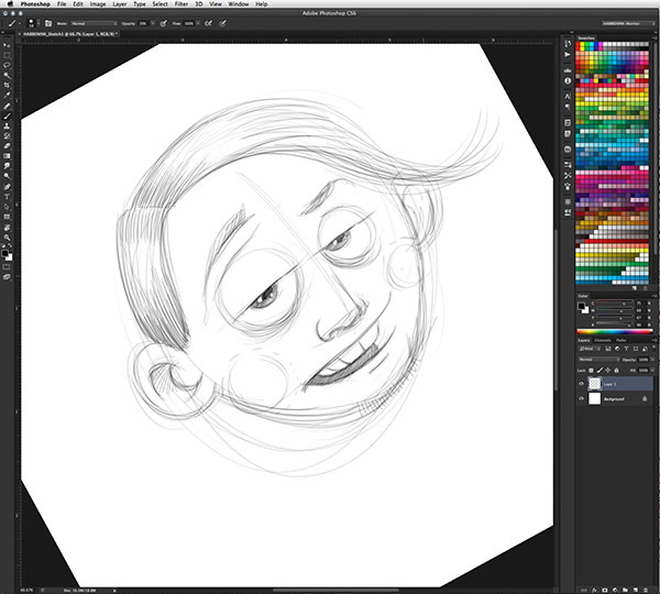 600x540 How To Sketch Awesomely In Photoshop - Photoshop Drawing Tutorials