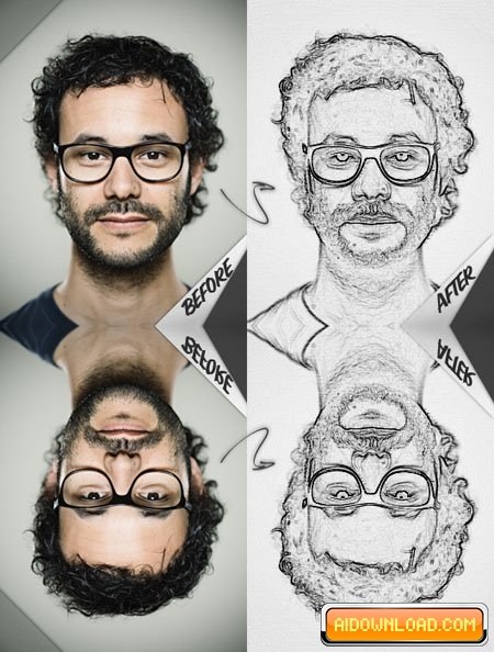 450x594 Pencil Drawing Effect Photoshop Action Free Download Free - Photoshop Pencil Drawing Effect