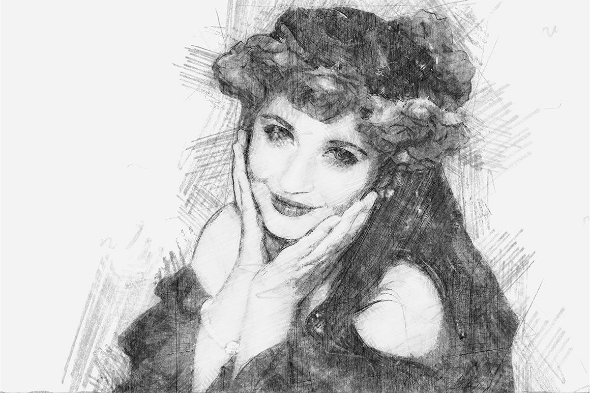 1160x772 Best Sketch Art Photoshop Actions Decolore Net - Photoshop Pencil Drawing Effect