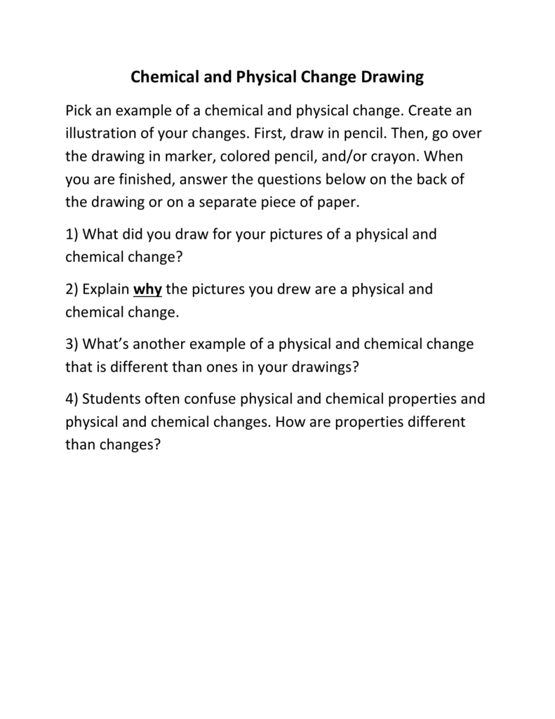 791x1024 chemical and physical change drawing - Physical Drawing