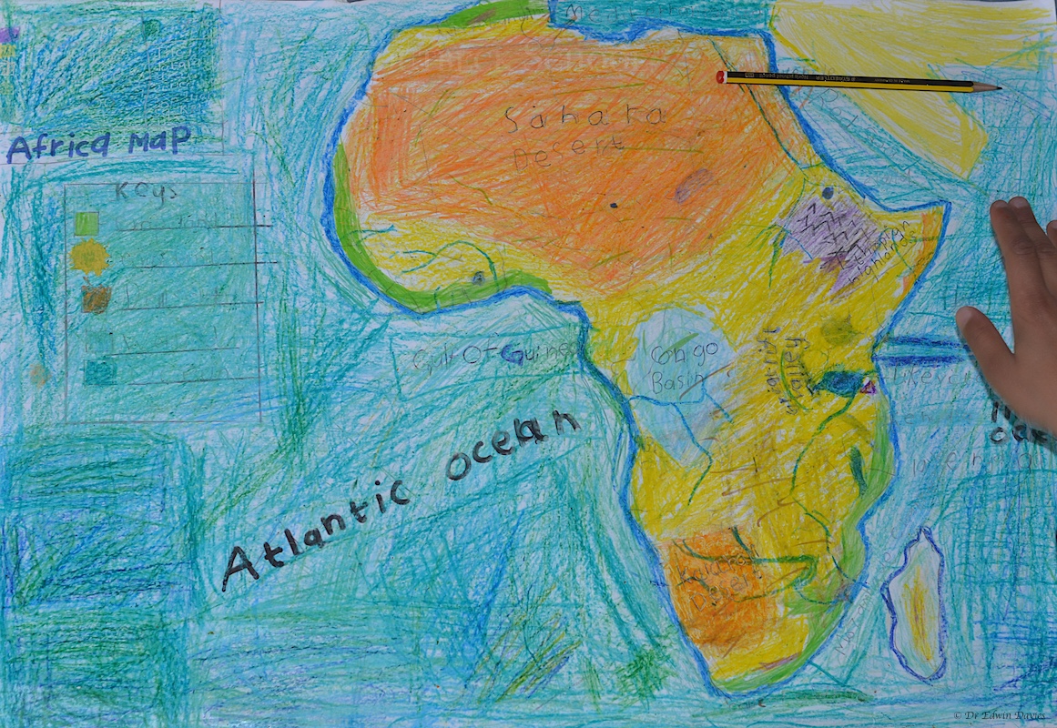 1161x800 drawing a physical map of africa the troutbeck school - Physical Drawing