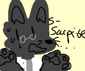 300x250 A Furry Wolf Is A Physician Drawing - Physician Drawing