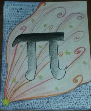 320x391 Pi Drawing For School The Background Is Actually The Number Pi - Pi Drawing