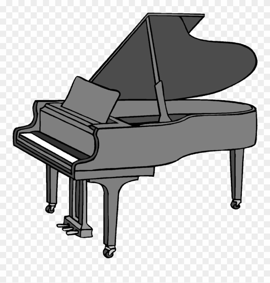 880x921 Cartoon Drawing Clip Art - Piano Cartoon Drawing