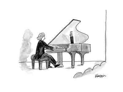 400x300 grand piano held open with human arm - Piano Cartoon Drawing