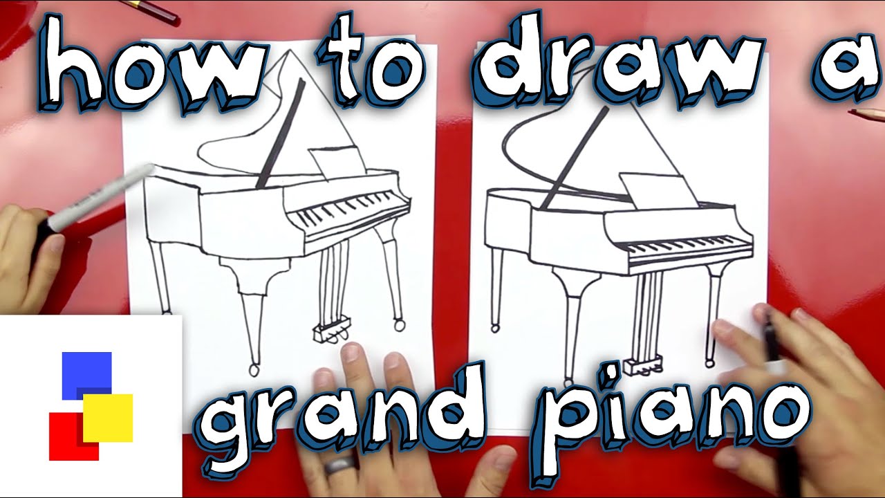 1280x720 how to draw a grand piano - Piano Cartoon Drawing