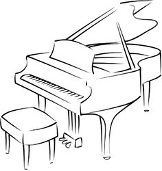 236x250 How To Draw A Piano For Kids, Step - Piano Drawing