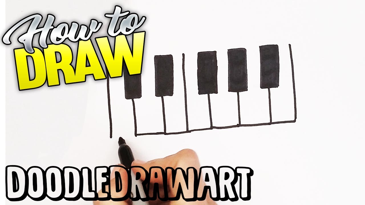 1280x720 How To Draw A Piano Keyboard Quick Draw! Step - Piano Drawing