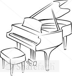 235x250 Piano Drawing - Piano Drawing