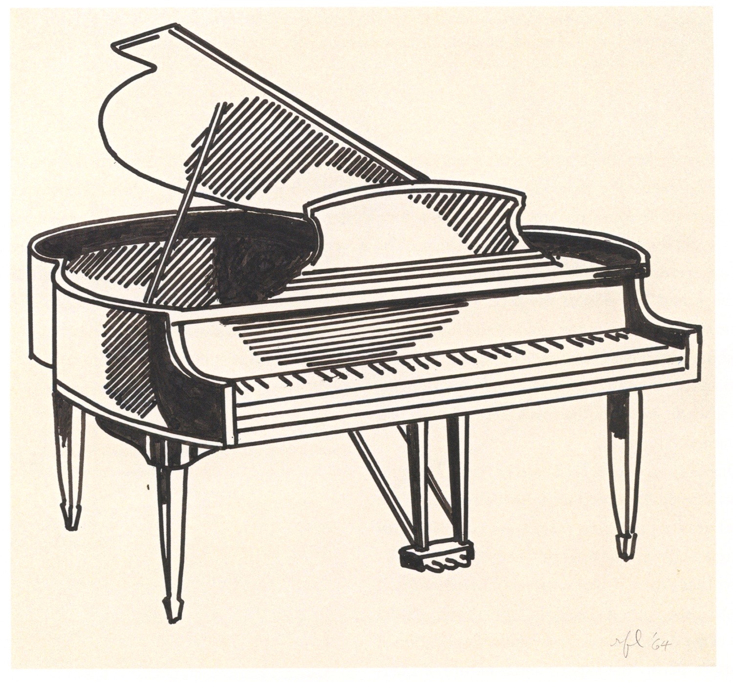 1500x1396 Piano Drawing - Piano Drawing