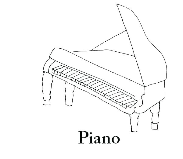 Piano Outline Drawing at PaintingValley.com | Explore collection of