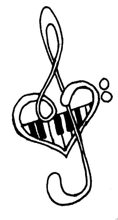 387x720 Piano Outline Drawing - Piano Outline Drawing