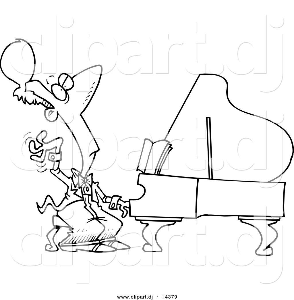 Piano Outline Drawing at PaintingValley.com | Explore collection of