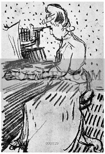 341x500 image of van gogh gachet - Piano Pencil Drawing