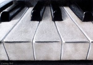 300x210 Simple Pencil Sketch From Artist With Piano World Famous Pencil - Piano Pencil Drawing