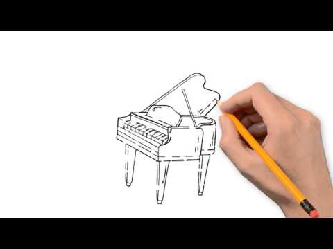480x360 the piano and the piano things pencil to draw step - Piano Pencil Drawing