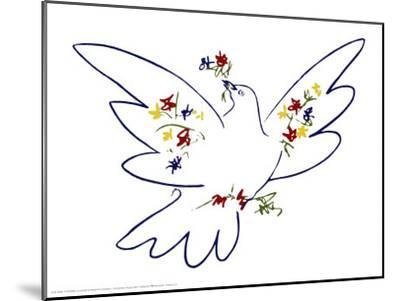 400x301 Dove Of Peace Mounted Print - Picasso Bird Drawing