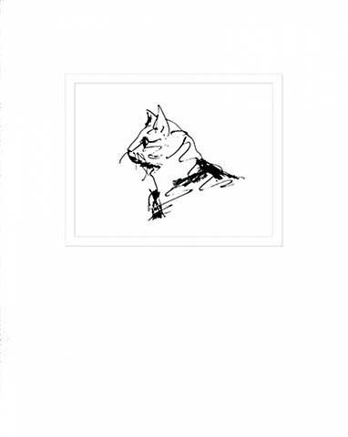 382x480 Kunst Alle Bohnenkamp Antique Print Cat - Picasso Cat Drawing