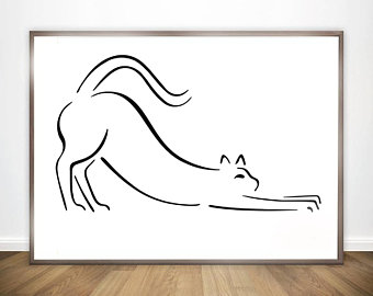 340x270 Picasso Cat Etsy - Picasso Cat Drawing