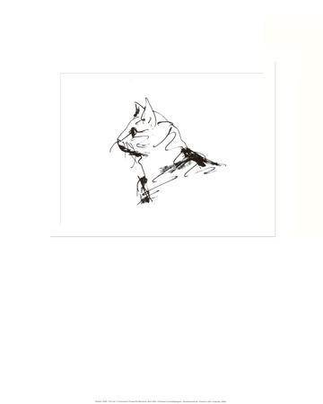 360x450 The Cat Art Print - Picasso Cat Drawing