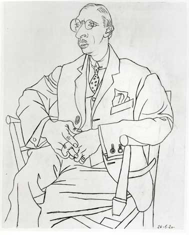 378x470 linear drawings drawing techniques - Picasso Contour Drawings