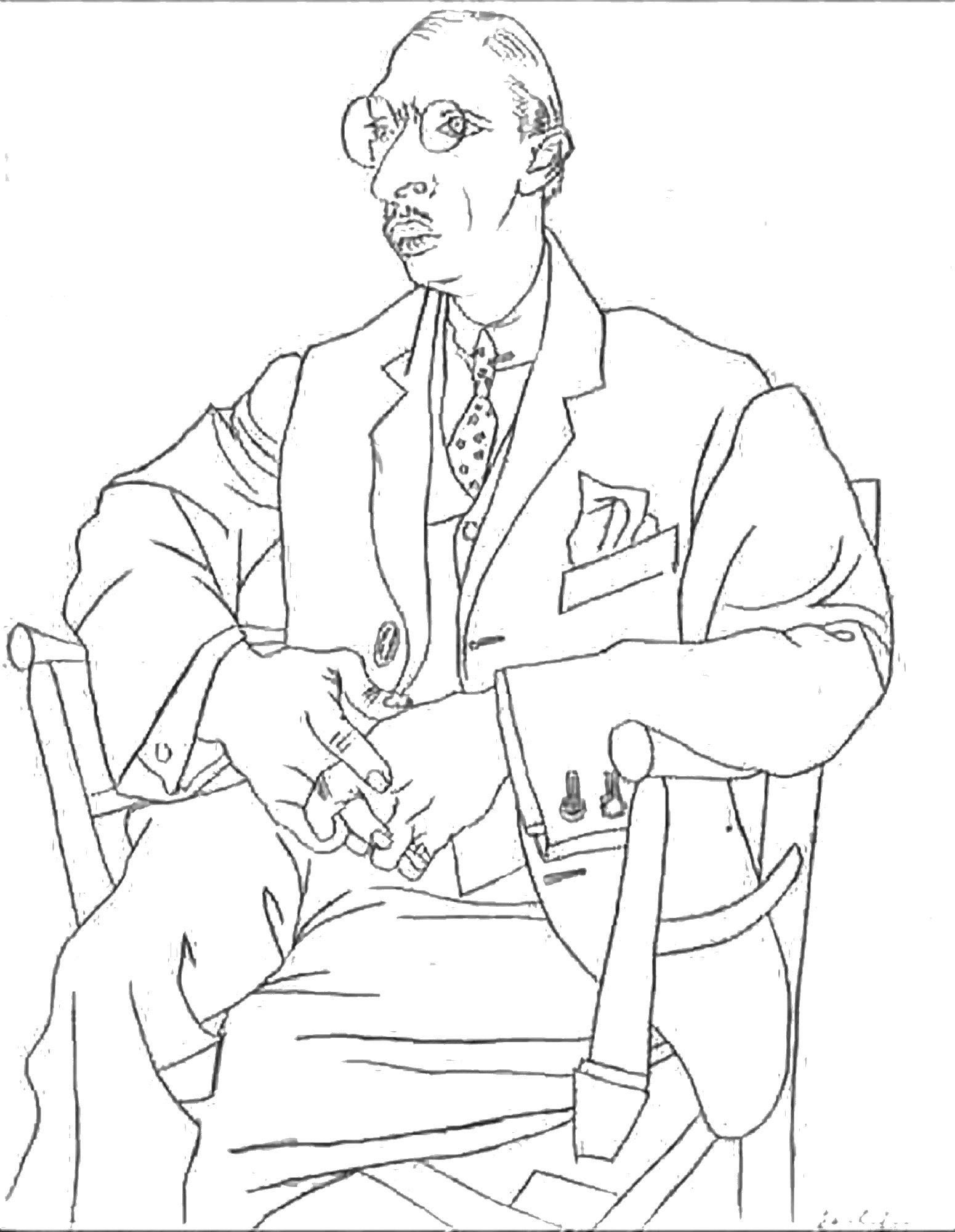 1551x2000 Picasso One Line Drawings - Picasso Contour Drawings