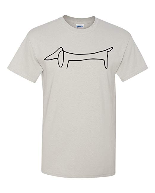 522x652 pablo picasso dachshund drawing light grey t shirt - Picasso Dachshund Drawing
