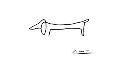 432x216 pablo picasso daschund drawing art and photography picasso - Picasso Dachshund Drawing