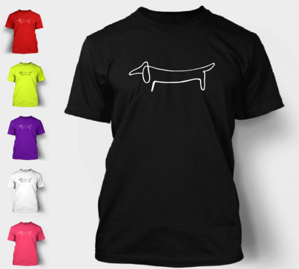 1000x900 dachshund t shirt picasso wiener dog art drawing doxie weiner - Picasso Dachshund Drawing
