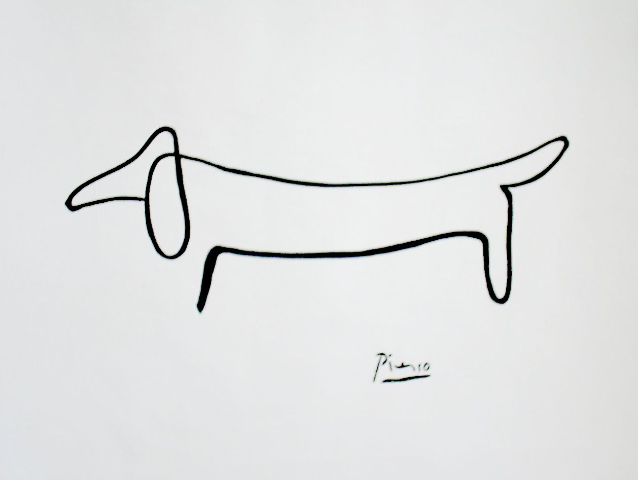 1258x947 follow the piper picasso's dog art art, picasso drawing - Picasso Dog Drawing