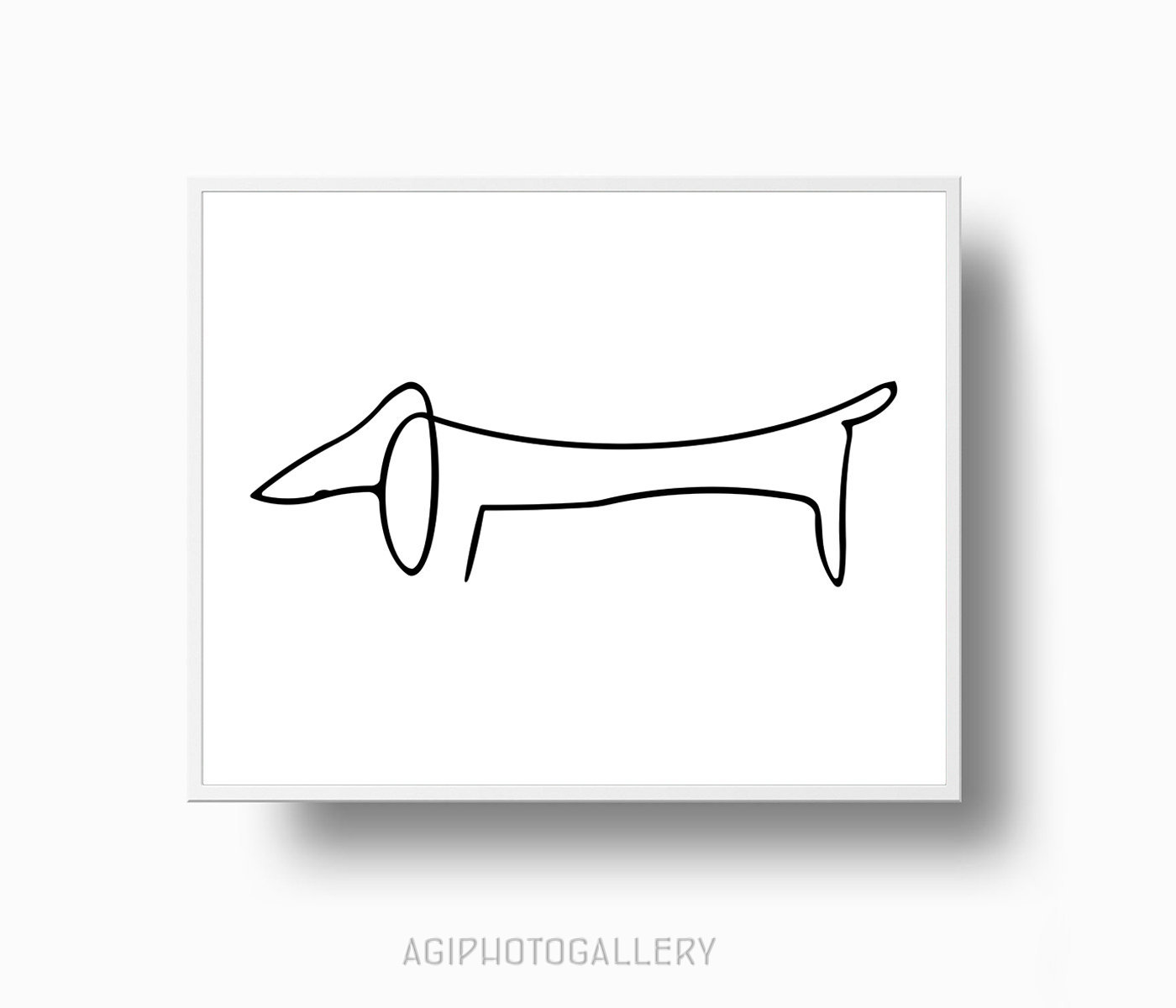 1400x1200 picasso dog animal print picasso poster picasso dachshund etsy - Picasso Dog Drawing