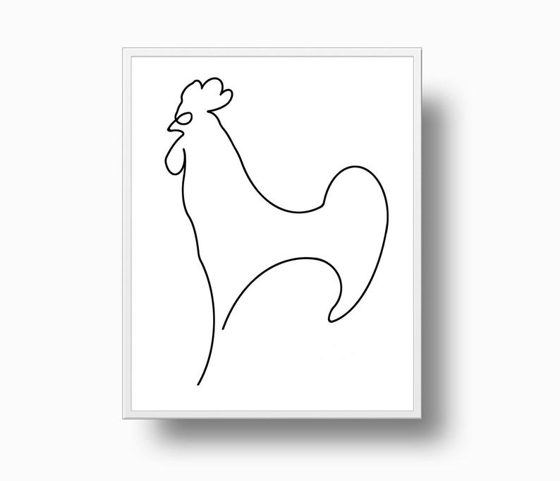 794x681 picasso rooster print picasso poster picasso animal drawing etsy - Picasso Dog Drawing