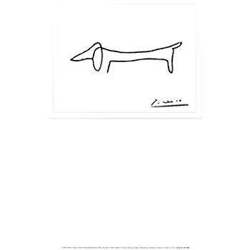 350x350 Pablo Picasso The Dog Poster Print Art - Picasso Dog Drawing