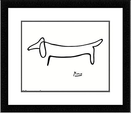 425x367 buyartforless framed the dog - Picasso Dog Drawing
