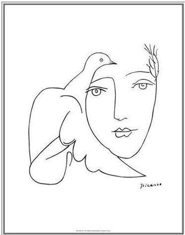 373x474 picasso drawing face dove artists that inspire picasso - Picasso Dove Drawing
