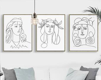 340x270 Picasso Girl Print Etsy - Picasso Drawing Prints