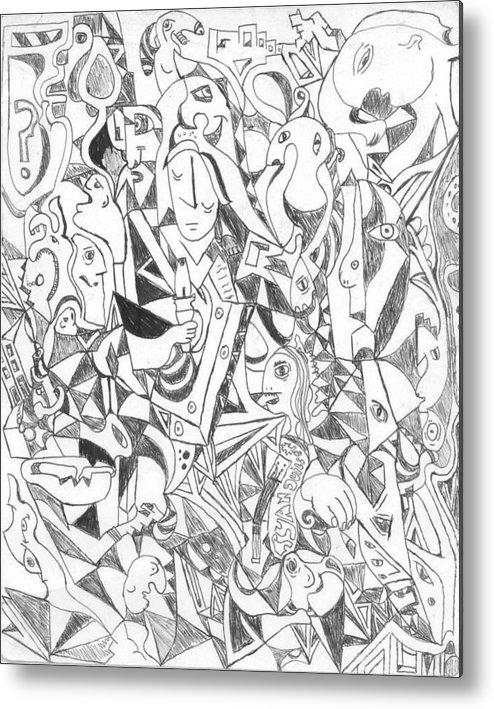 494x709 Picasso Sketches Metal Print - Picasso Drawings
