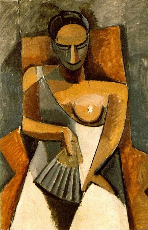 500x776 Woman With A Fan - Picasso Drawings Value