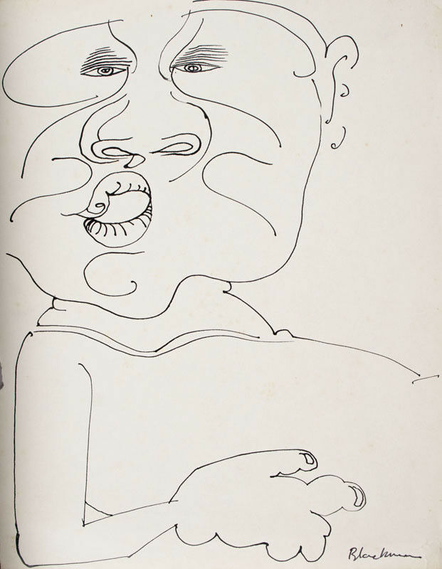 621x800 Charles Blackman - Picasso Face Drawing