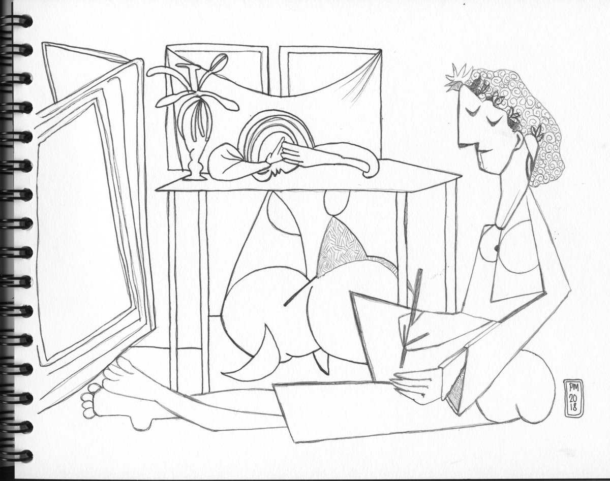 1200x947 Readitdaddy On Twitter Line Drawing For 'interior With A Girl - Picasso Girl Drawing