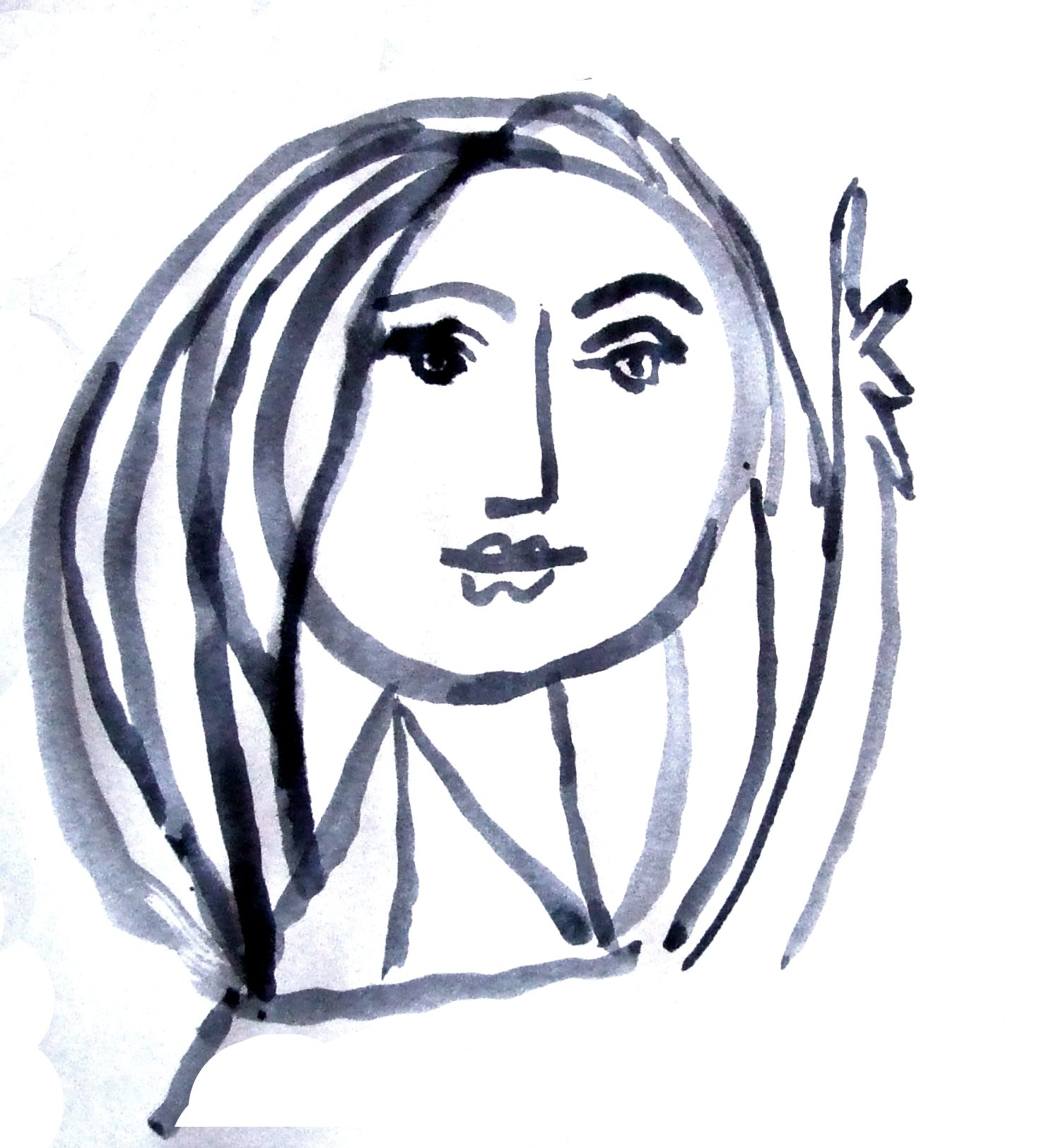 1467x1624 Picasso - Picasso Girl Drawing