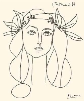 333x400 image result for pablo picasso flower girl drawing logos - Picasso Girl Drawing