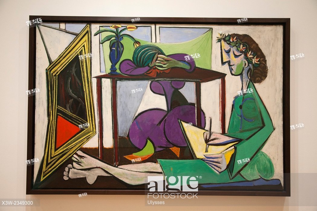 1049x699 Interior With A Girl Drawing, Painting - Picasso Girl Drawing