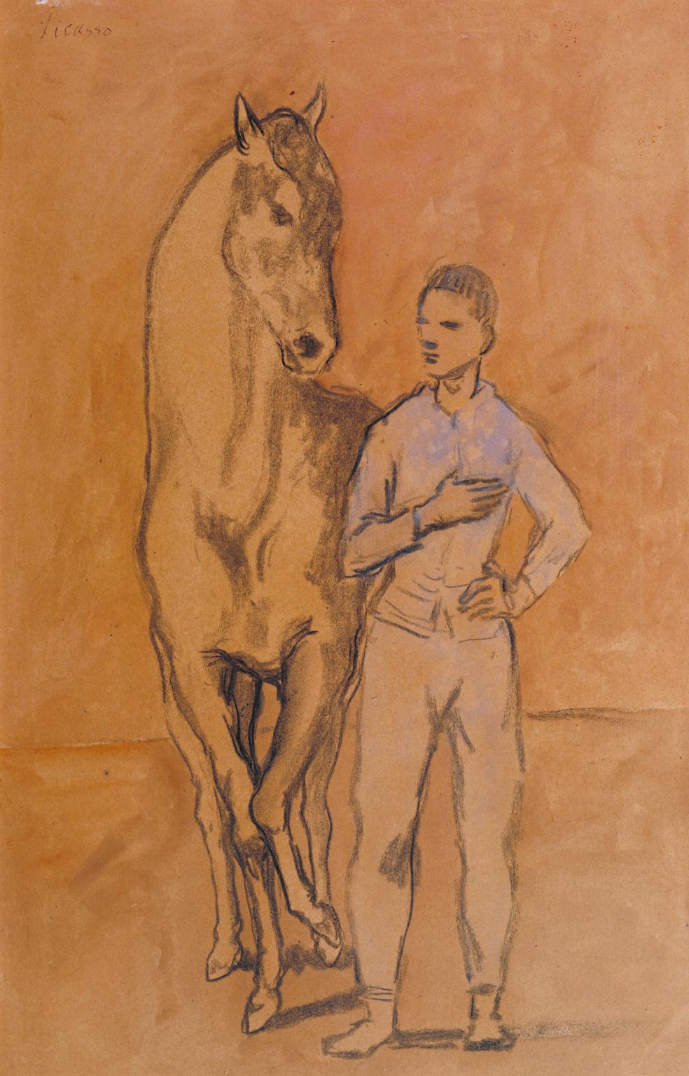 984x1536 horse with a youth in blue', pablo picasso, tate - Picasso Horse Drawing