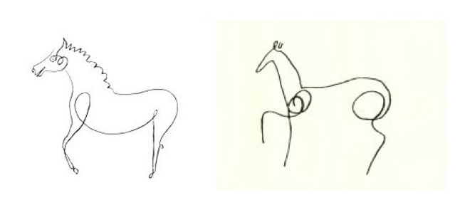 653x295 Sketches - Picasso Horse Drawing