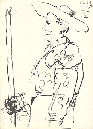 326x450 Pablo Picasso Man On A Horse - Picasso Horse Drawing