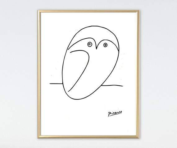 570x475 Inspired - Picasso Owl Drawing