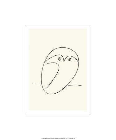 374x450 owl serigraph - Picasso Owl Drawing